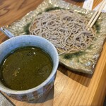 胴搗自家製粉 手打蕎麦 地慈 - バジルのつけ汁
