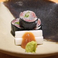 かねき - 金太郎巻き(銚子産鰯・長芋・梅肉醤油)