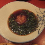 鳥つね自然洞 - ポン酢＋薬味