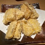 日本そば あけの蕎 - とうもろこしの天ぷら660円
