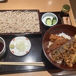 日本そば あけの蕎 - 天丼（海老）と蕎麦1400円
