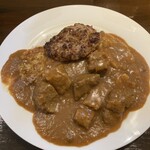Sion - ビーフカレー（肉増し）＋ハンバーグ
