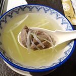 牛たん炭焼 利久 - 牛たん「極」定食3,443円（税込）（３枚６切、麦飯、テールスープ、小鉢、和菓子）