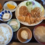 とんかつ笹 - 海老盛り合わせ定食A