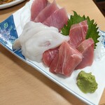 御食事処ときわ - 刺身三点盛り合わせ