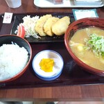 だご汁 葉月 - 料理写真:鯵フライ定食