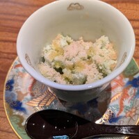 高台寺 丹虎 - オリーブオイルを掛けて出来上がり