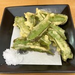 酔処 玉川 - うりずん豆の天ぷら