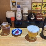 とんかつ 檍 横浜馬車道店 - 瓶ビール　スーパードライ