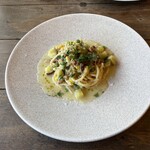 LOGICA - 　旬の野菜とパルジャミーノ、パンチェッタのカチョ・エ・ぺぺ'トンナレッリ'