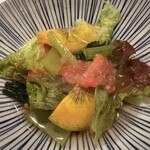 あぐり - 根菜と小松菜のおひたし シェリービネガーのサラダ