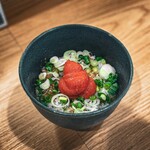 諭吉そば - ミニ明太かつお丼：380円