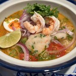 ジャスミンアンジェロ - 海老のピリ辛米粉麺(トムヤムラーメン)¥1100