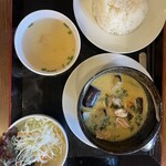 クルア ベンジャロン - グリーンカレーセット