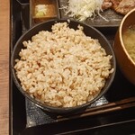 しんぱち食堂 - ご飯は熟成玄米に変更