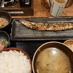 しんぱち食堂 - 私のサンマ塩焼き定食＋納豆