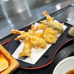 天麩羅の里　天 - 海老天5本　さつまいも、おくら