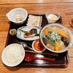 亭ノ元 - だご汁定食　鯖が付いてました