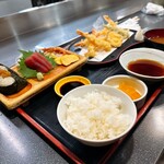 天麩羅の里　天 - のこさんとい定食　大茶碗蒸し付きセット　2085円