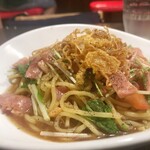 トラナス - 本日のパスタランチ
完熟トマトと水菜・ベーコンの冷製