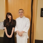 鮨 なんば - いつもながらキンチョーの顔♡笑