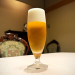 北京料理桂蘭 - クリーミーな泡はビール、サーバー、グラスの徹底管理の証です(o^^o)