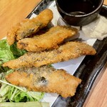 吟醸マグロ - 秋刀魚大葉フライ4ケ@650