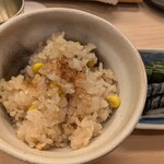 割烹　梅津 - 玉蜀黍の炊き込みご飯
