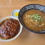 中華そば専門店　広松 - 中華そばとかつ丼（小）のセット