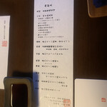 翡翠之庄 - 献立表です