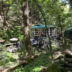 小太郎茶屋 - 対岸にある茶屋　(出入口から見下ろした景観)