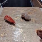 銀座のみこ寿司 - 海老、帆立