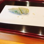 天ぷら たけうち - 朝採れオクラ