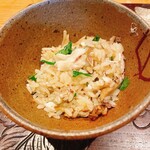 天ぷら たけうち - 秋刀魚と松茸の炊き込みご飯