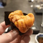 寿司栄 - 馬糞雲丹と紫雲丹