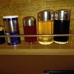 開楽 - 調味料(白胡椒,酢,醤油,ラー油)、つま楊枝