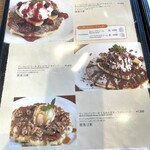 メロウ ブラウン コーヒー - ワッフルパンケーキメニュー表。