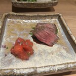 kiso - 牛ランプとスイカのマリネみたいの