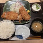 とんかつ 和幸 マークシティ渋谷店 - ロースヒレカツ盛り合わせ。最高の定食でした。