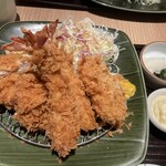 とんかつ 和幸 マークシティ渋谷店 - やまぶき。ヒレカツとエビフライ２つずつ、カニクリームコロッケ１つに茶碗蒸し