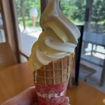 萩博物館レストラン - 夏みかんソフトクリーム　ダブル
