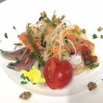 藤右ェ門 栄 - 料理写真:秋刀魚と白身魚のカルパッチョ