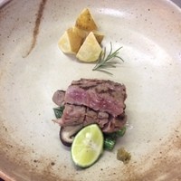 常陸牛のグリル　柚子胡椒添え