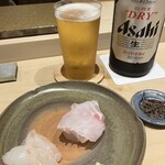 寿司つばさ - アコウ、ボタン海老