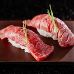 神戸ビーフ炙り寿司赤身 2貫