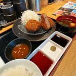 牛カツ京都勝牛  - ダブルメンチカツ膳　1199円