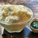 山桜 - 練乳ミルクかき氷 抹茶