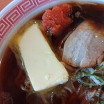 幸楽苑 - バー田と辛いニンニク投下