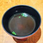 とんかつとカフェあら珠 - シジミの味噌汁