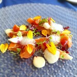 Le Coin Discret - 富士山サーモン、無花果、フルーツトマトのサラダ仕立て